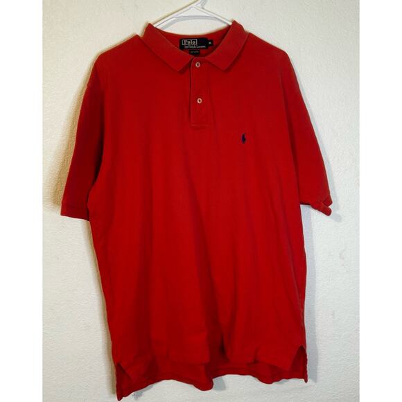 Ralph Lauren Men's Polo Shirt Orange Size XL 2 Button‎ - Picture 1 of 6
